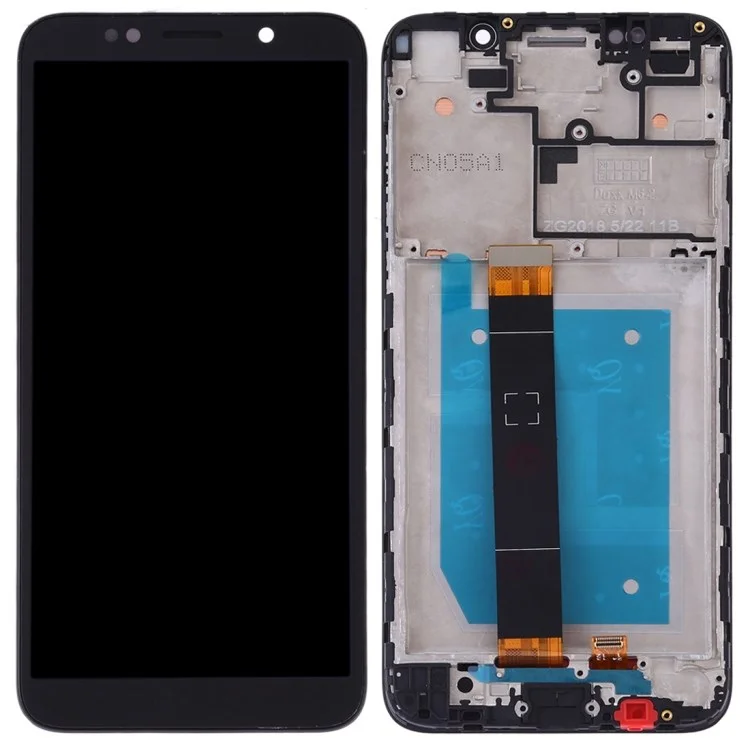 Para Huawei Y5 (2018) / Y5 Prime (2018) Pantalla LCD y Ensamblaje del Digitalizador de Grado C + Marco (sin Logotipo) - Negro