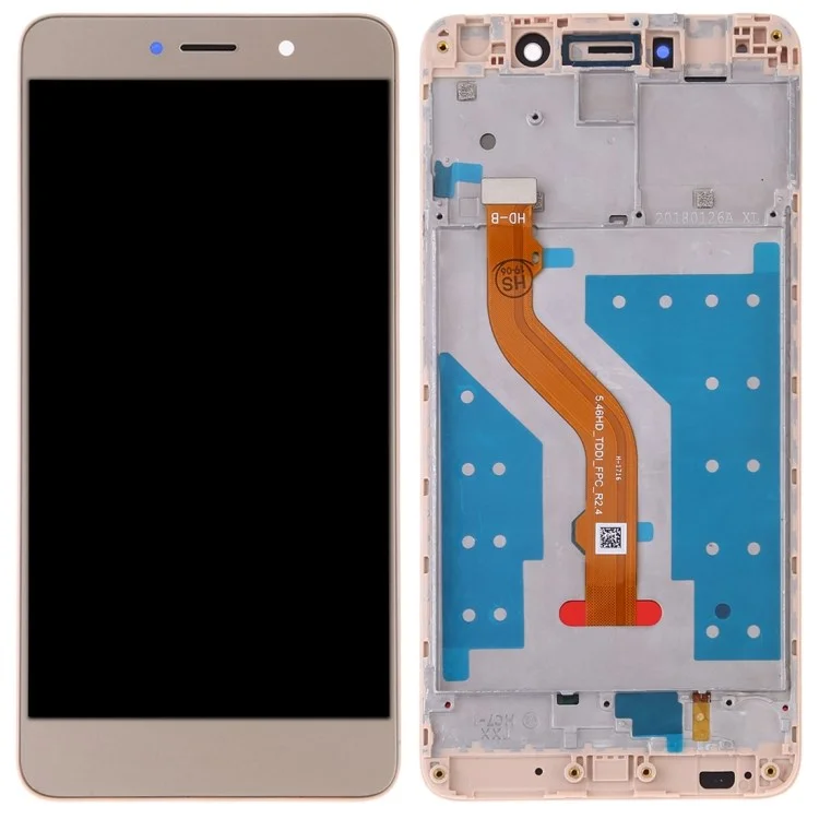 Para Huawei Mate 9 Lite / Y7 Prime (2017) / Disfruta 7 Más / Y7 (2017) Pantalla LCD de Grado C y Ensamblaje Del Digitalizador + Marco (sin Logotipo) - Oro