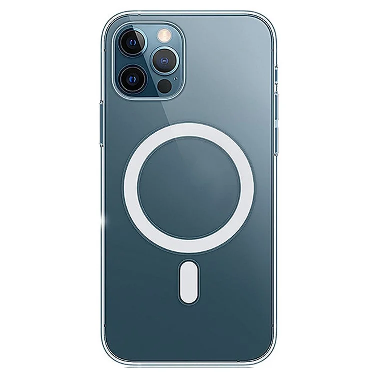 For iPhone 14 Pro Max 6.7 inch Clear Phone Case with Magnetic Charging Design Acrylic + TPU Shockproof Hybrid Cover