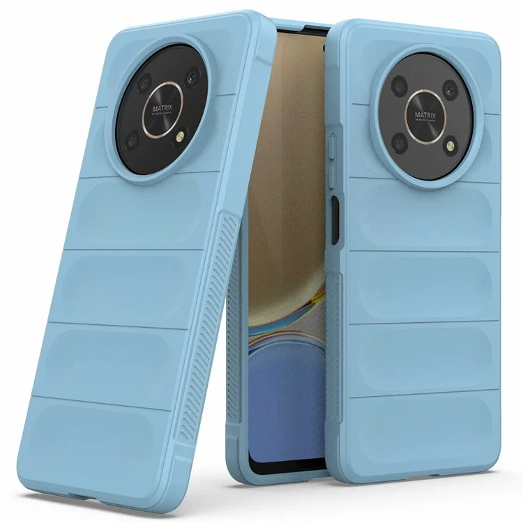 Pour Honor X30 5G  /  X9 4G / 5G Coque de protection arrière en TPU souple et résistante aux chocs pour téléphone portable - Bleu ciel
