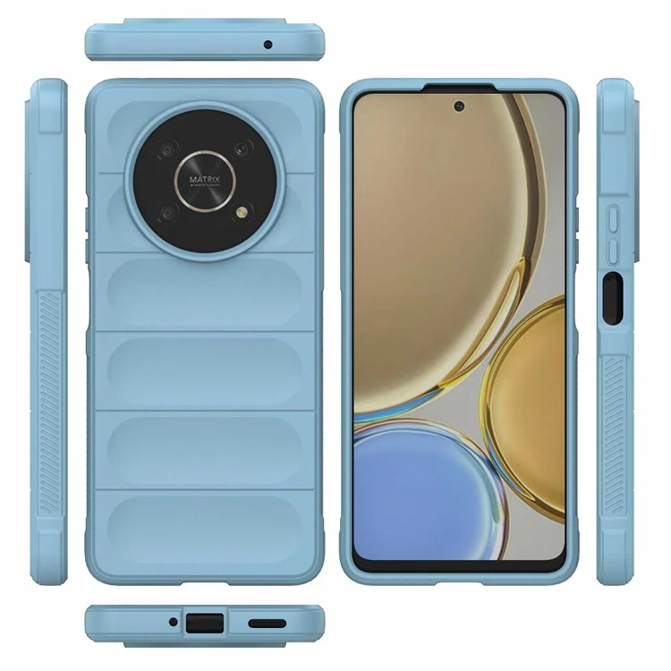 Pour Honor X30 5G  /  X9 4G / 5G Coque de protection arrière en TPU souple et résistante aux chocs pour téléphone portable - Bleu ciel