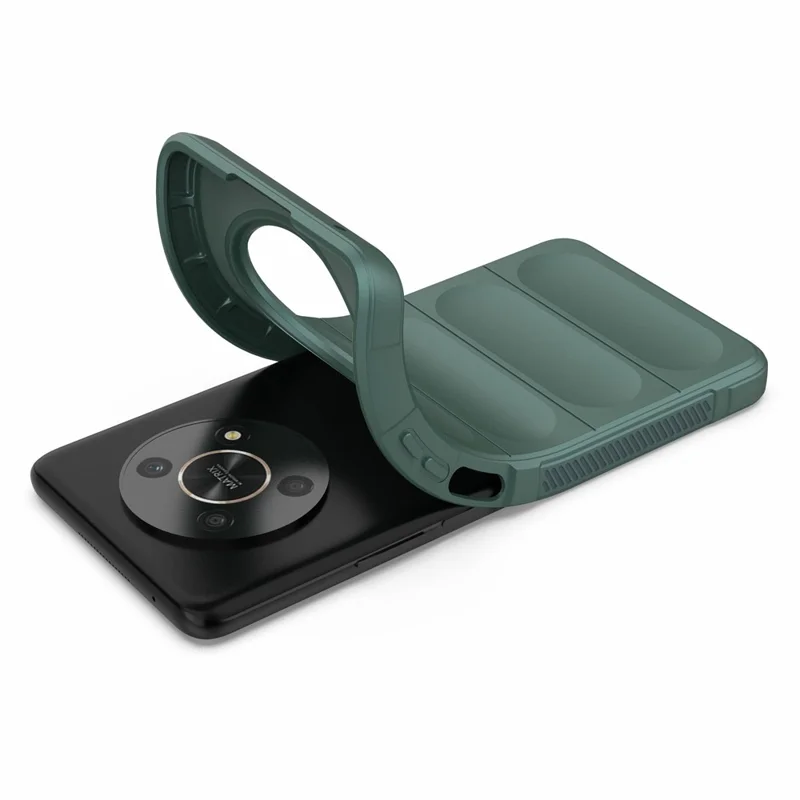 For Honor X30 5G  /  X9 4G / 5G Rugged Back Soft TPU Case Shockproof Mobile Phone Protective Cover - Green