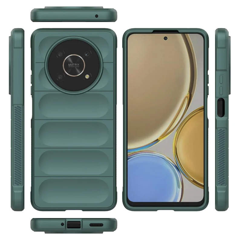 For Honor X30 5G  /  X9 4G / 5G Rugged Back Soft TPU Case Shockproof Mobile Phone Protective Cover - Green