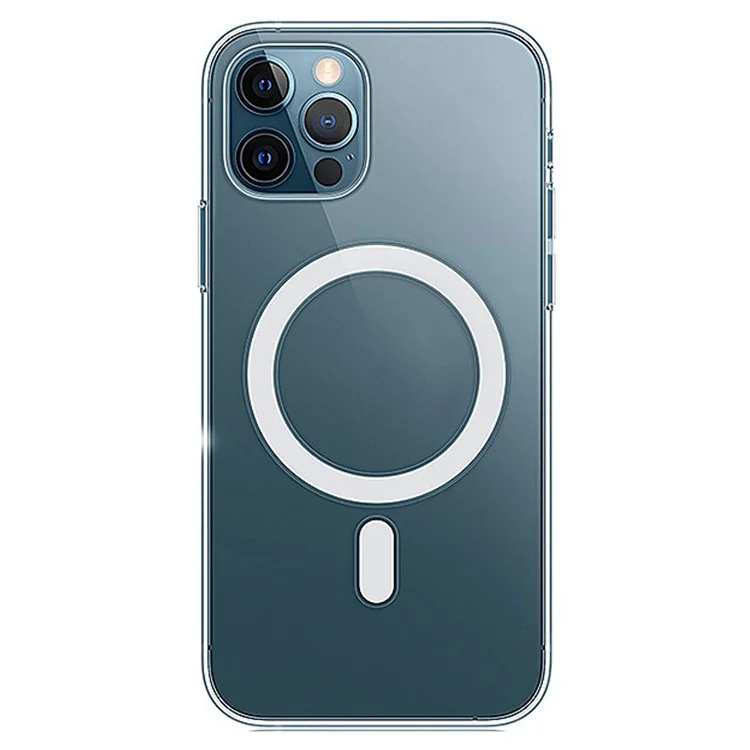 For iPhone 14 Plus 6.7 inch Clear Anti-scratch Phone Case Compatible with MagSafe Design Acrylic + TPU Magnetic Hybrid Cover