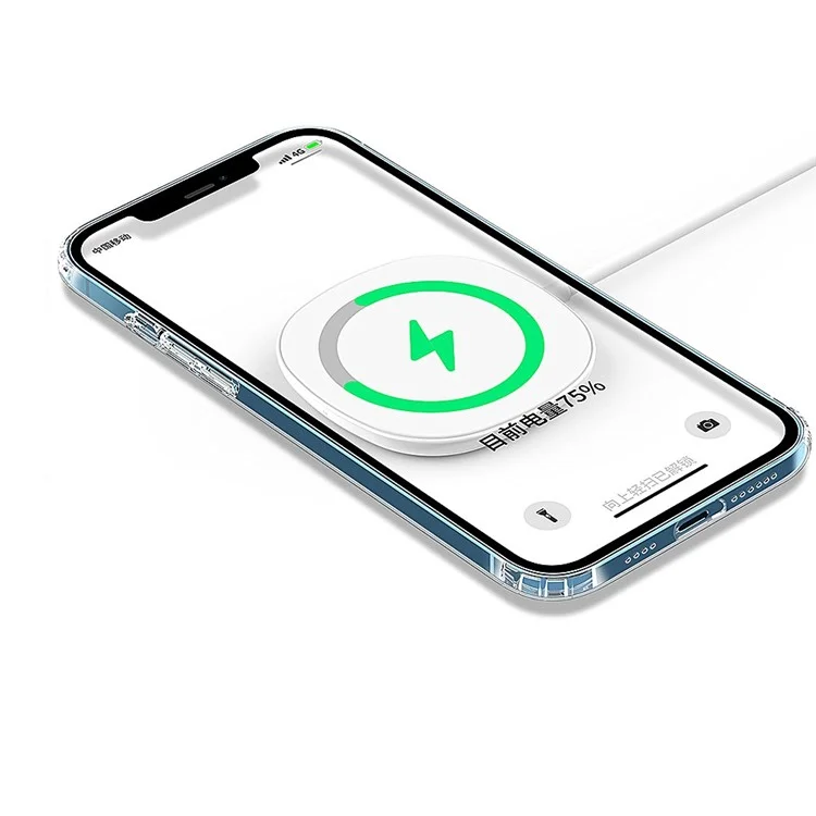 For iPhone 14 Plus 6.7 inch Clear Anti-scratch Phone Case Compatible with MagSafe Design Acrylic + TPU Magnetic Hybrid Cover
