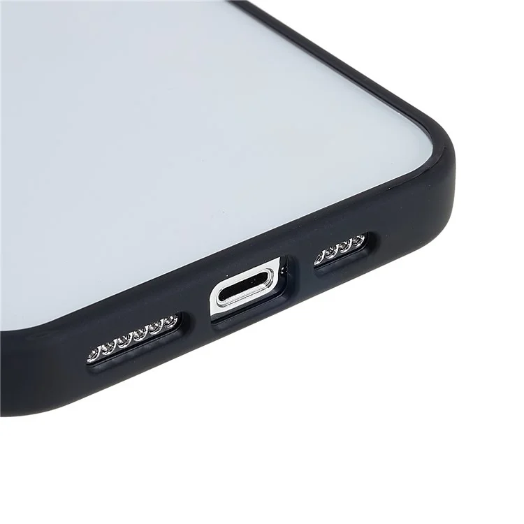 Pour iPhone 14 Pro 6,1 pouces Étui de protection en acrylique + TPU avec revêtement électrolytique renforcé anti-chute - Noir