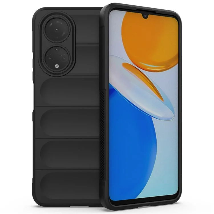 For Honor X7 4G / Honor Play 30 Plus 5G Custodia Rigida Telefono Resistente agli Urti Design Preciso Taglio Posteriore in TPU - Nero
