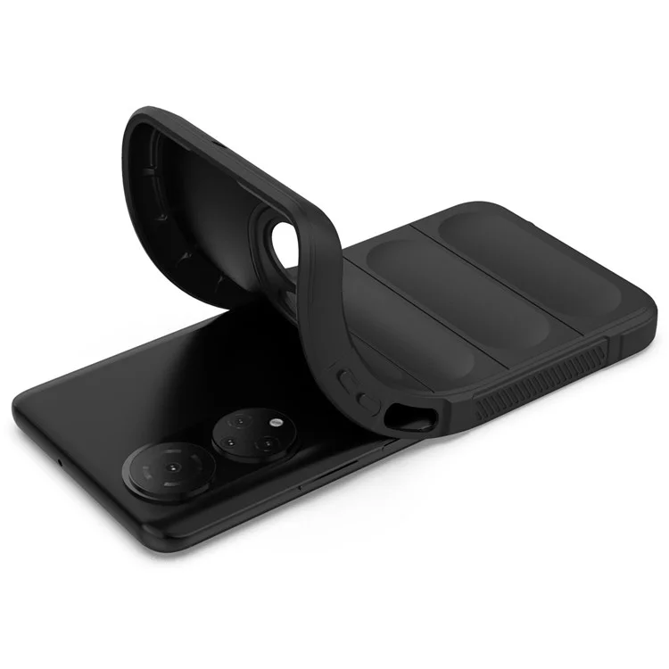 For Honor X7 4G / Honor Play 30 Plus 5G Custodia Rigida Telefono Resistente agli Urti Design Preciso Taglio Posteriore in TPU - Nero