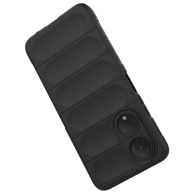 For Honor X7 4G / Honor Play 30 Plus 5G Custodia Rigida Telefono Resistente agli Urti Design Preciso Taglio Posteriore in TPU - Nero