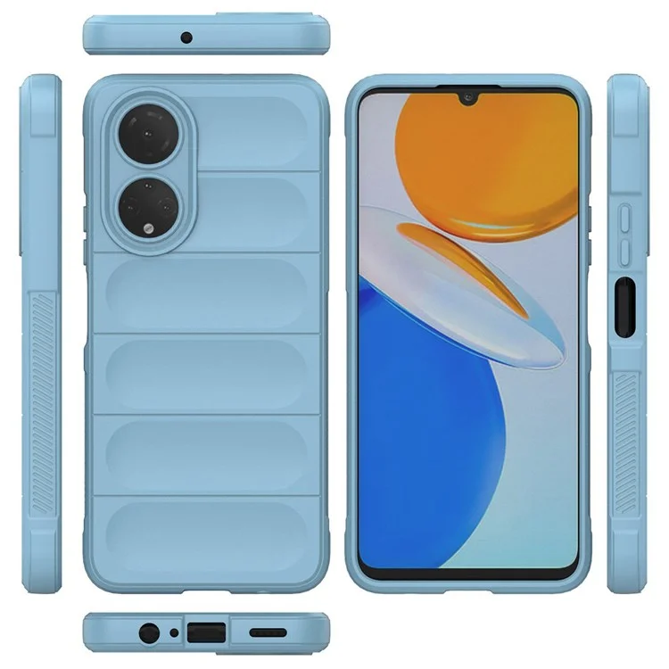 For Honor X7 4G / Honor Play 30 Plus 5G Robuste Handyhülle Stoßfest Präzise Ausschnitte TPU Rückseite - Baby Blau