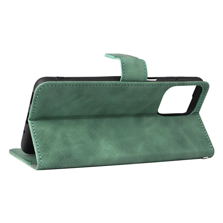 Für Samsung Galaxy M53 5G Drop Proof Folio Flip Stand Wallet PU Leder Case Skin-Touch Feeling Protective Cover - Grün
