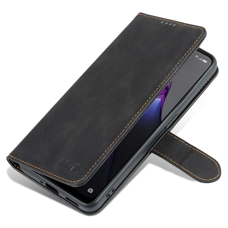 Azns Antip-scratch Phone Case Для Oppo Reno8 5G (глобальная Версия) / Oppo Reno8 5G, Защищенная от Капель - Черный