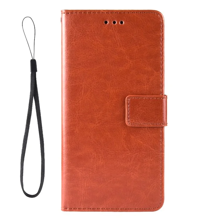 Für Samsung Galaxy Z Fold4 5G Handyhülle Crazy Horse Textur PU-Leder Cover mit Stiftschlitz / Ständer Magnetischer Verschluss Handyhülle - Braun