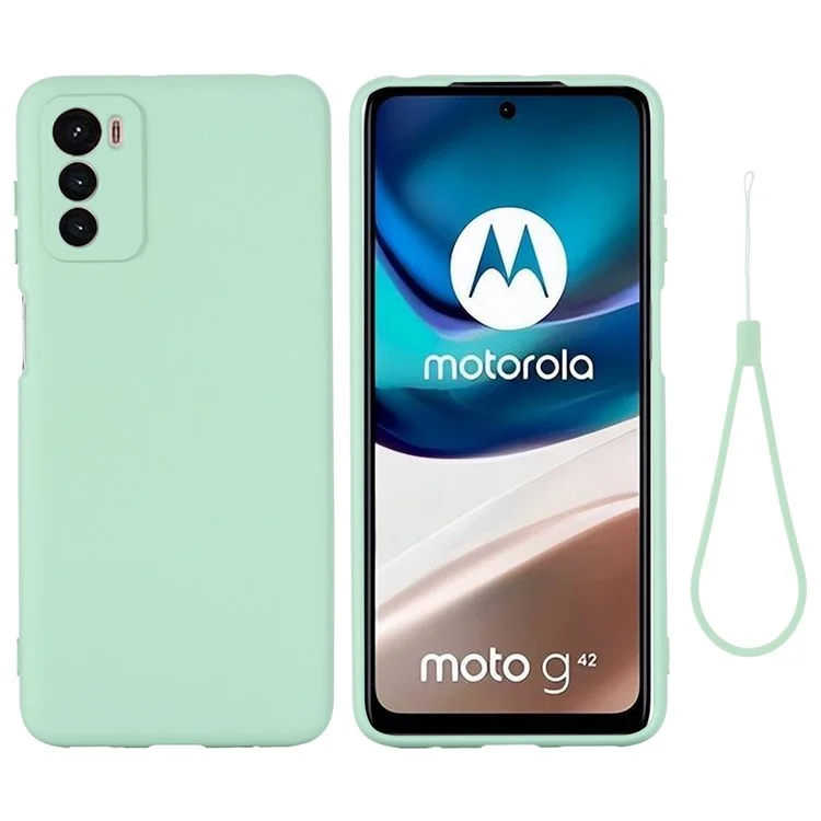 Para Motorola Moto G42 4G Anti-arranhão Silicone Macio Capa de Telefone Amortecedor Capa Anti-queda Protetor de Telefone Móvel - Verde