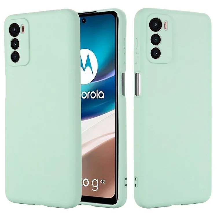 Para Motorola Moto G42 4G Anti-arranhão Silicone Macio Capa de Telefone Amortecedor Capa Anti-queda Protetor de Telefone Móvel - Verde