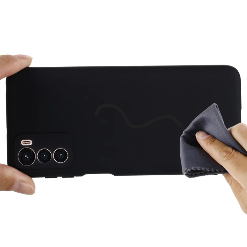 For Motorola Moto G42 4G Anti-scratch Silicone Soft Phone Case Bumper Cover Anti-fall Mobile Phone Protector - Black