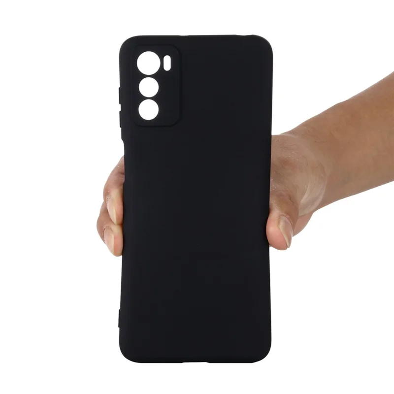 For Motorola Moto G42 4G Anti-scratch Silicone Soft Phone Case Bumper Cover Anti-fall Mobile Phone Protector - Black