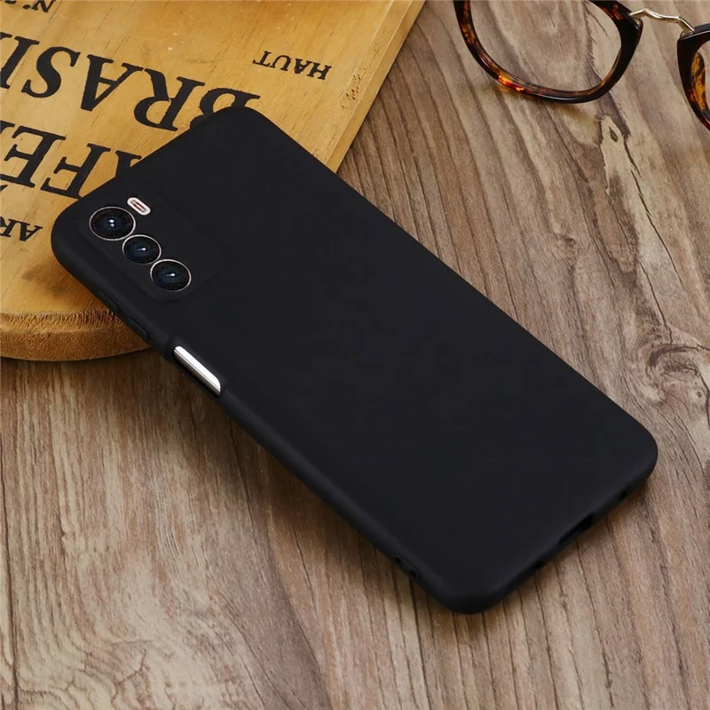 For Motorola Moto G42 4G Anti-scratch Silicone Soft Phone Case Bumper Cover Anti-fall Mobile Phone Protector - Black