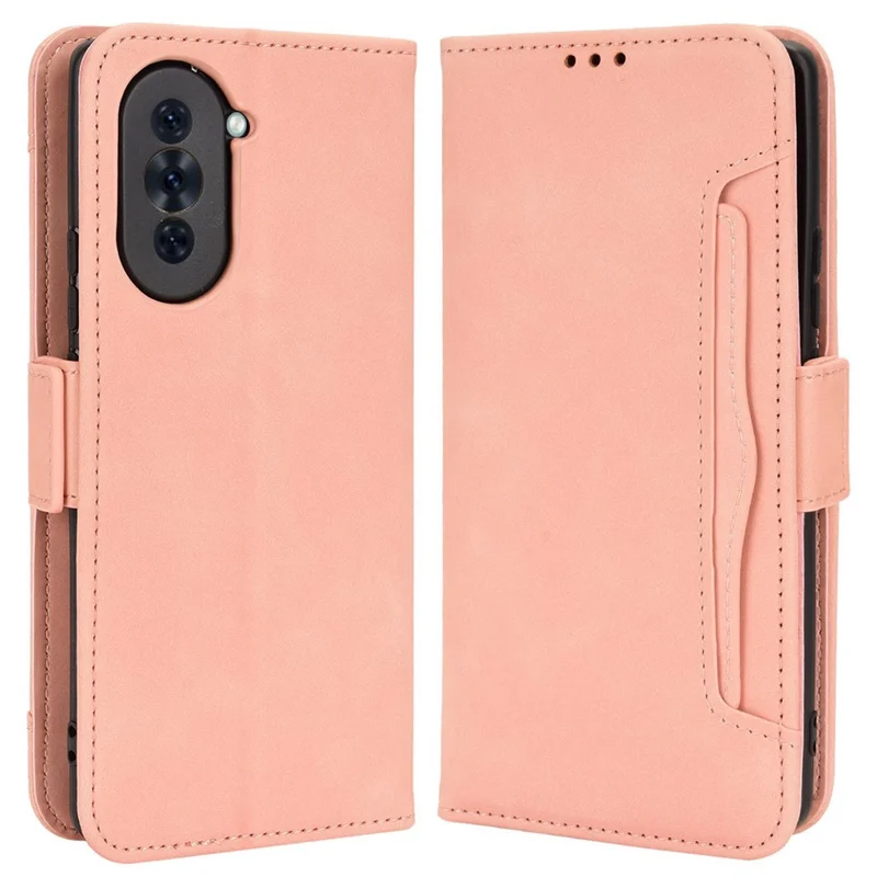 Per Huawei Nova 10 4G Slothet a Slot a Più Carte Case in Pelle PU Funzione di Chiusura Magnetica Shock a Prova di Shock - Rosa