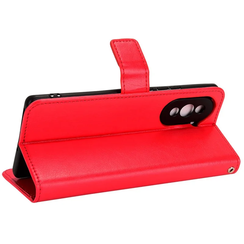 Pour Huawei nova 10 Pro 4G Téléphone portable Étui portefeuille Texture Crazy Horse Cuir PU Support Coque de protection - Rouge