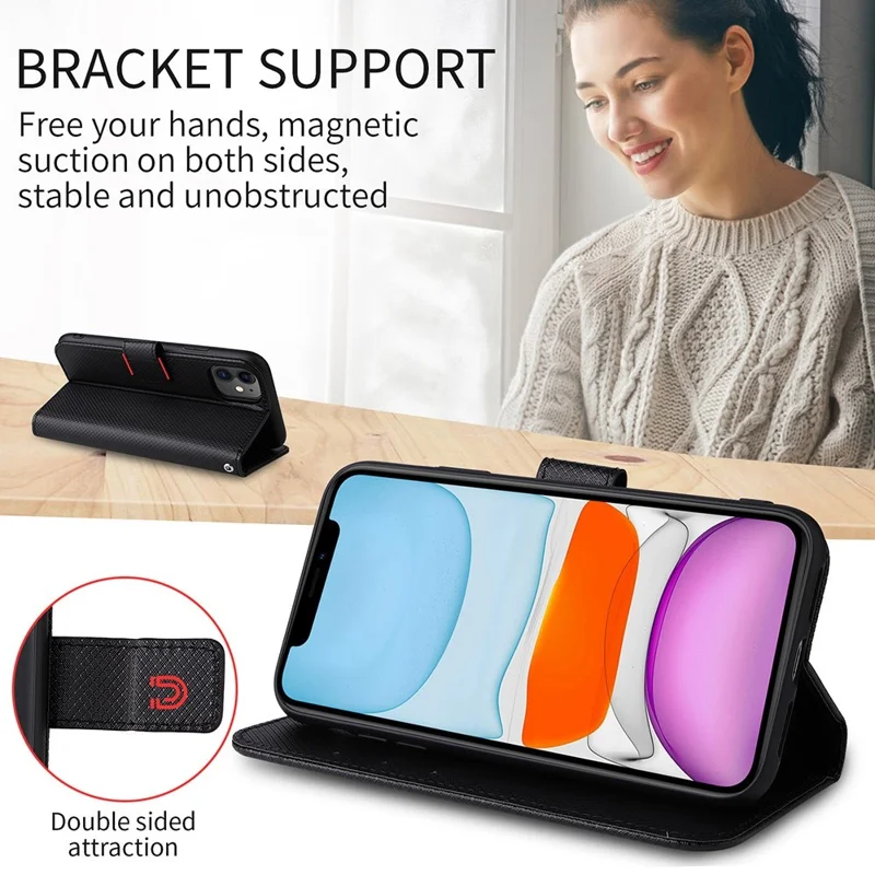 Für Huawei Nova 10 Pro 4G Diamond Textur PU Leder Telefonabdeckung Kee-resistente Stand Wallet Feature Mit Handgelenkriemen - Schwarz