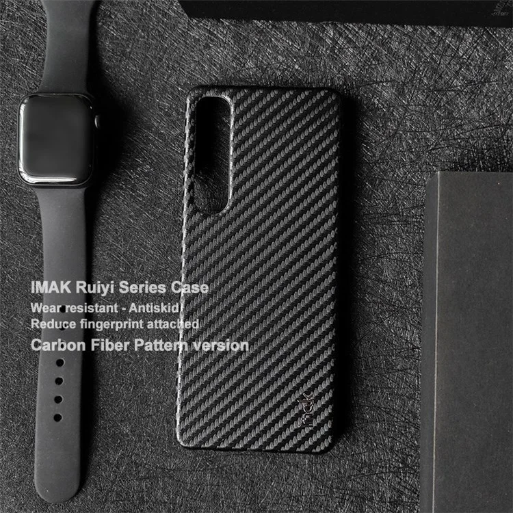 IMAK Ruiyi Series для Sony Xperia 1 IV 5G Чехол из углеродного волокна с антиотпечатками пальцев, жесткий пластиковый чехол