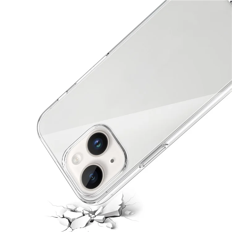 Coque de téléphone anti-empreintes digitales pour iPhone 14 Plus 6,7 pouces, housse de protection transparente et souple en TPU résistante aux chocs