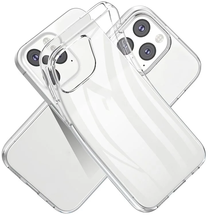 Coque de téléphone anti-empreintes digitales pour iPhone 14 Plus 6,7 pouces, housse de protection transparente et souple en TPU résistante aux chocs