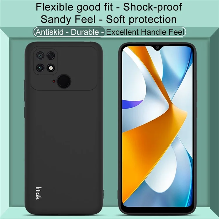 IMAK UC-3 Series for Xiaomi Poco C40 4G TPU Phone Case Matte Wear-resistant Soft Back Case Protective Shell