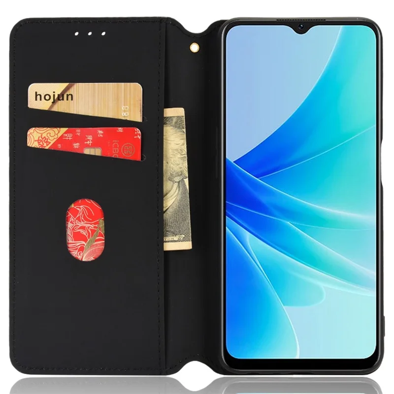 For Oppo A57 4G / A57s 4G / A57 (2022) 5G / A77 5G Magnetic Absorption Imprinting Rhombus Pattern PU Leather Stand Wallet Case Cover - Silver