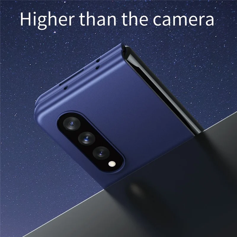 For Samsung Galaxy Z Fold4 5G Skin Touch Phone Case with Folding Design Hard PC Protective Cover - Green