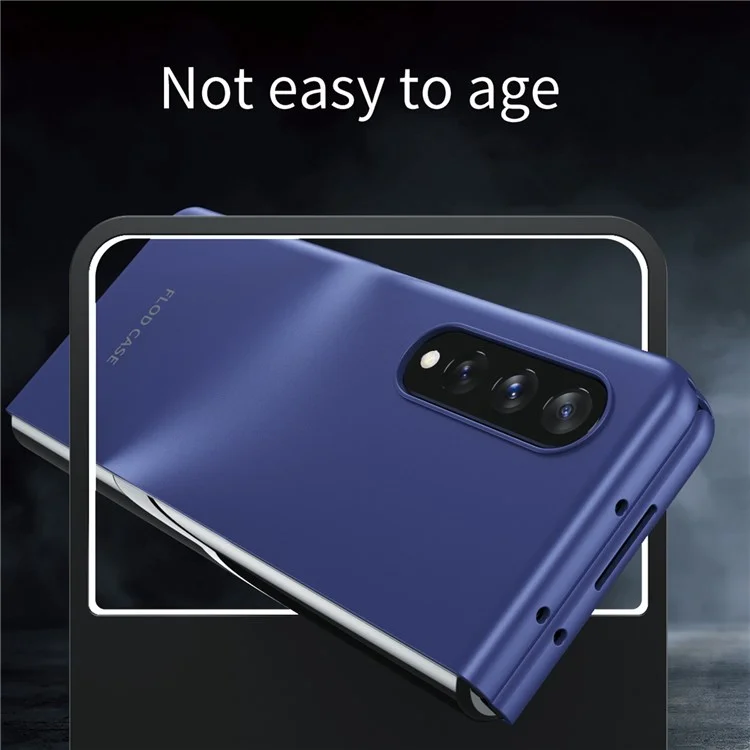Para Samsung Galaxy Z Fold4 5G Caixa de Telefone de Toque de Pele Com Design de Dobramento PC Rígido PC - Roxo