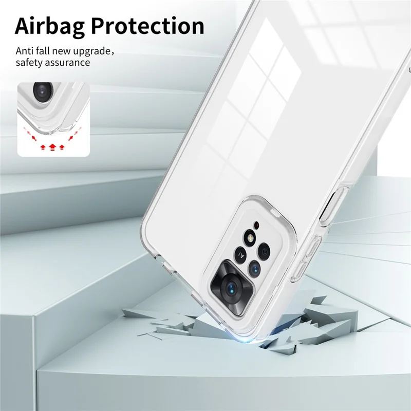 For Xiaomi Redmi Note 11 Pro 4G (MediaTek) / 5G (Qualcomm) Ultra-thin Clear TPU Phone Case Anti-fingerprint Phone Protective Cover - White