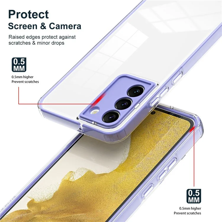 Para Samsung Galaxy S22 5G Case de Teléfono TPU Sin Deslizamiento Ultra Sin Deslizamiento Con un Colorido Shell de Protección de Teléfono Móvil Anti-scratch Anti-scratch - Violeta