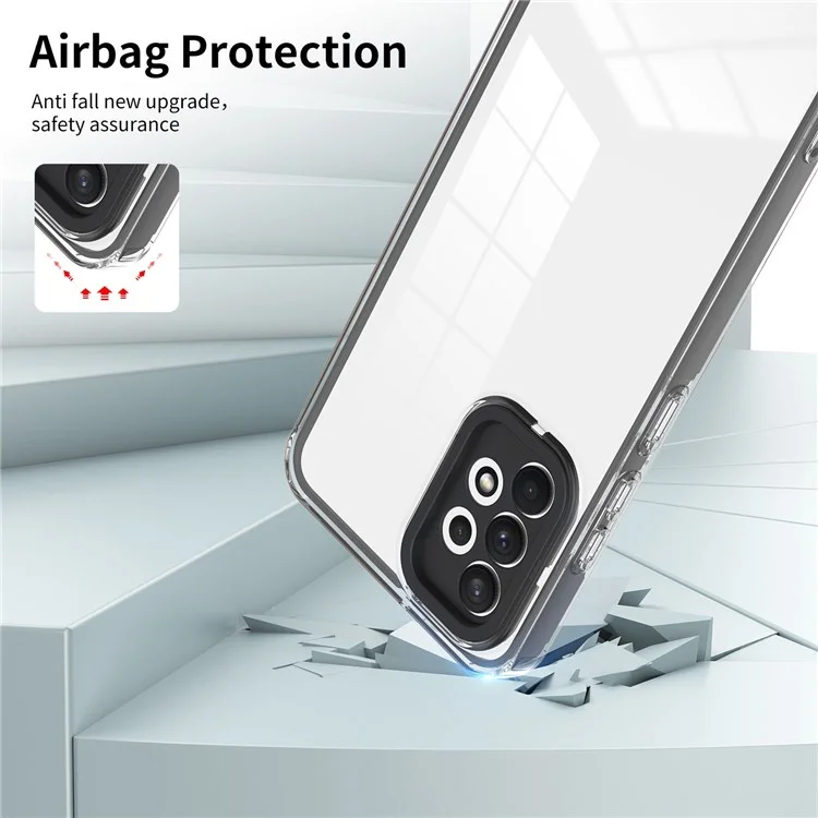 Anti-fall TPU Phone Case for Samsung Galaxy A53 5G, Clear Scratch-resistant Anti-fingerprint Cell Phone Cover - Black