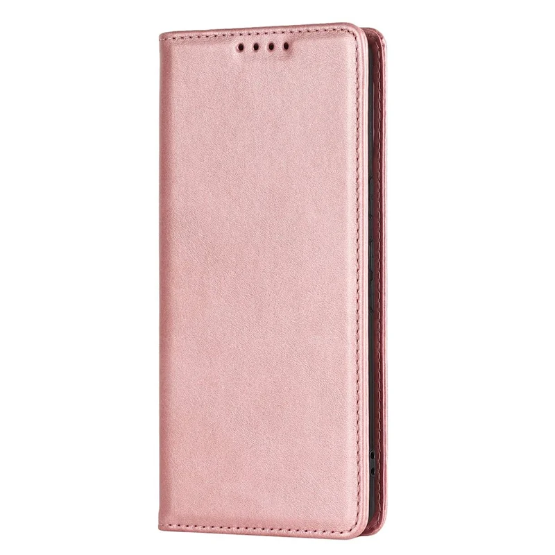Caso de Couro PU Texturizado Para o Google Pixel 7 5G, Stand Wallet Design de Fechamento Automático Tampa do Telefone Magnético - Rosa Ouro