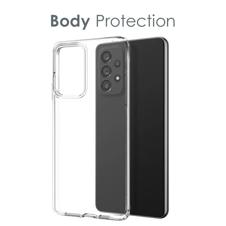 NORTHJO For Samsung Galaxy A73 5G Soft TPU Cover Protective Phone Case with Tempered Glass Screen Protector