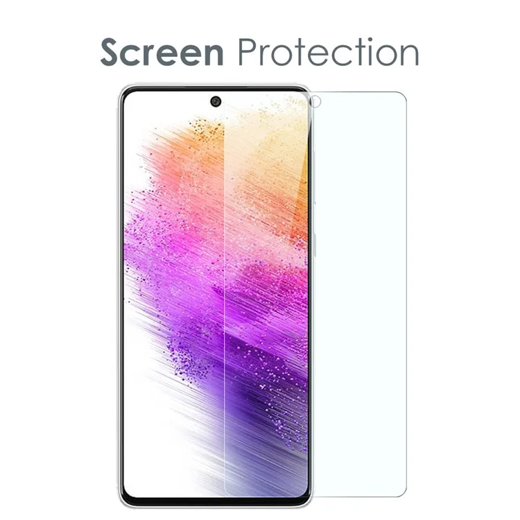 NORTHJO For Samsung Galaxy A73 5G Soft TPU Cover Protective Phone Case with Tempered Glass Screen Protector