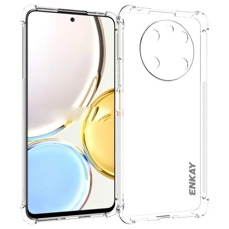 Enkay Hat Principe Per Onore X9 4g / 5 g di Angoli Addensati TPU Telefono Cove Posteriore Trasparente Della Striscia Antiscivolo