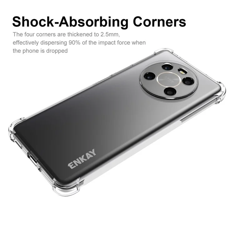 Enkay Hat Principe Per Onore X9 4g / 5 g di Angoli Addensati TPU Telefono Cove Posteriore Trasparente Della Striscia Antiscivolo