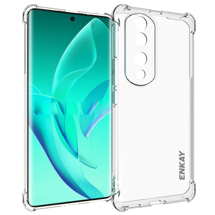 Enkay Hat Prince For Honor 70 Pro 5G / 70 Pro+ 5g de Capa de Telefone Transparente TPU Caixa Espessada Caso Protetor de Borda da Faixa de Lixo