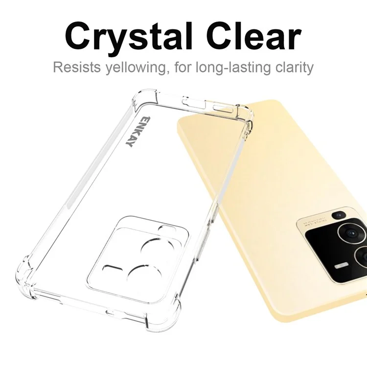 Enkay Hat Prince Para Vivo S15 5G Corrientes Engrosadas TPU TPU Teléfono Case de Bordes Anti-slip Strip Borde