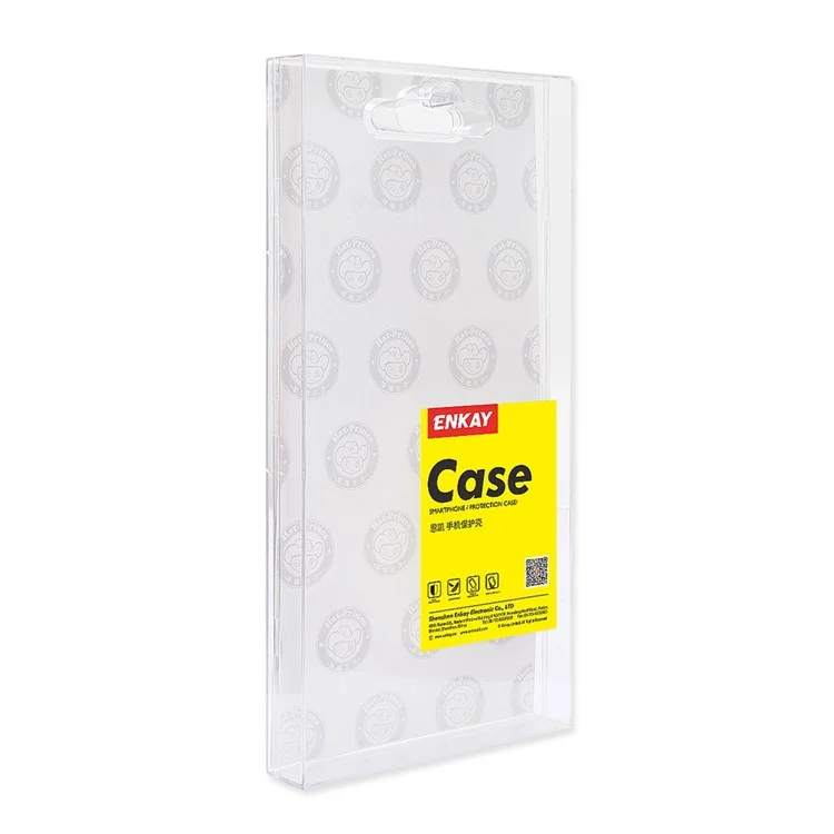 ENKAY HAT PRINCE Per Oppo A57 4G / A57s 4G Design con bordo antiscivolo Custodia in TPU trasparente con angoli rinforzati Custodia posteriore per telefono anti-caduta