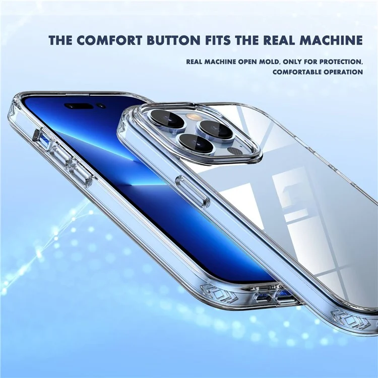 IPAKY Anti-fall Phone Case for iPhone 14 Pro 6.1 inch, Shockproof Crystal Clear Mobile Phone Bumper Cover