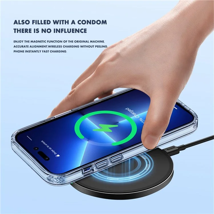 IPAKY Anti-fall Phone Case for iPhone 14 Pro 6.1 inch, Shockproof Crystal Clear Mobile Phone Bumper Cover