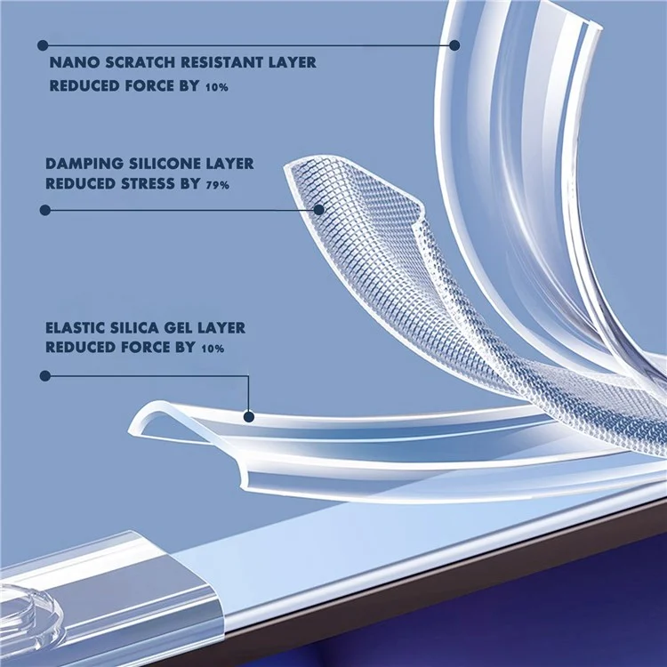 Capa de Telefone Anti-queda IPAKY para iPhone 14 Pro Max 6,7 polegadas, Capa Traseira de Telefone Móvel Transparente Crystal Clear Leve Anti-arranhões