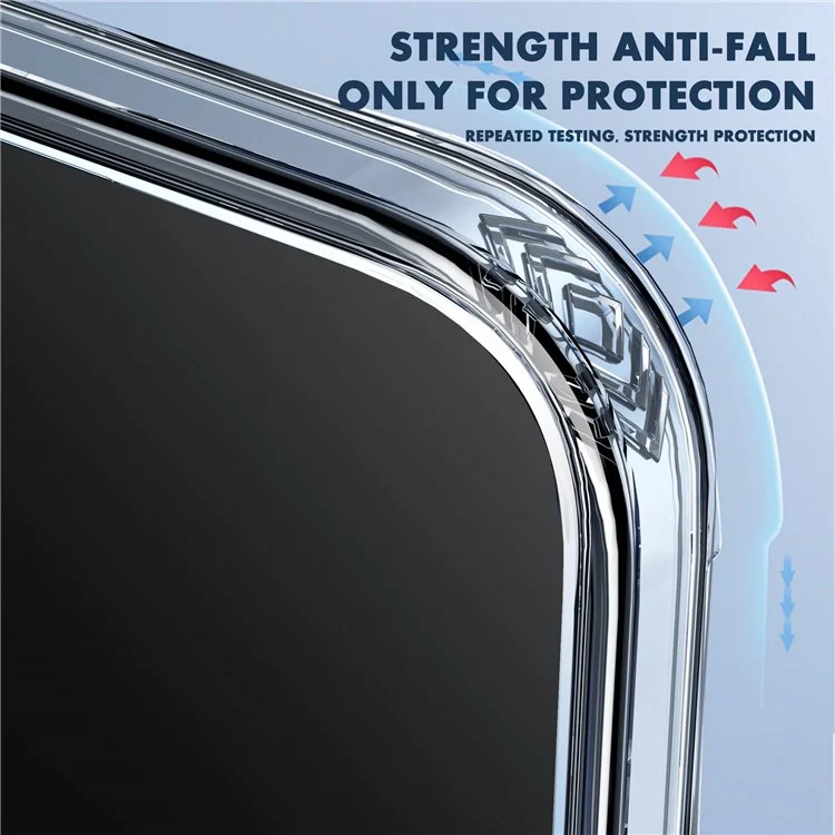 Capa de Telefone Anti-queda IPAKY para iPhone 14 Pro Max 6,7 polegadas, Capa Traseira de Telefone Móvel Transparente Crystal Clear Leve Anti-arranhões