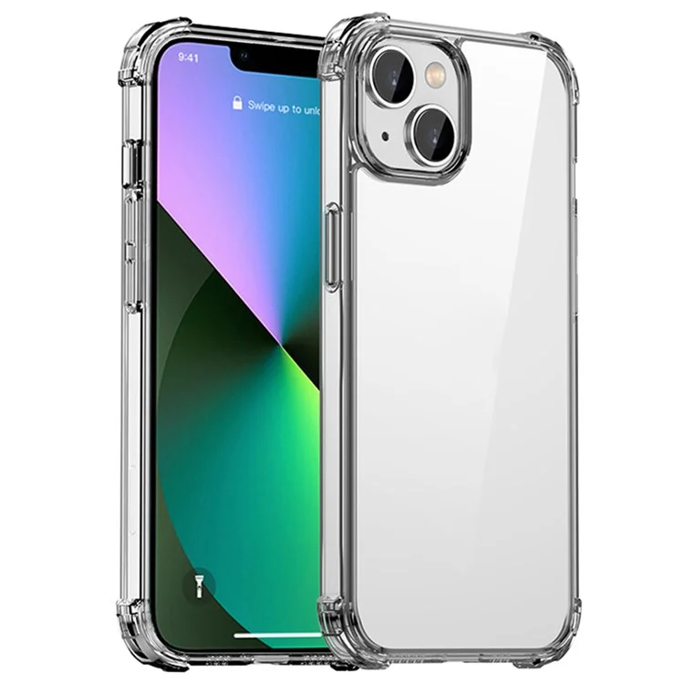 IPAKY For iPhone 14 Plus 6.7 inch Crystal Clear Phone Case Shockproof Back Cover Hard PC TPU Frame Protective Shell