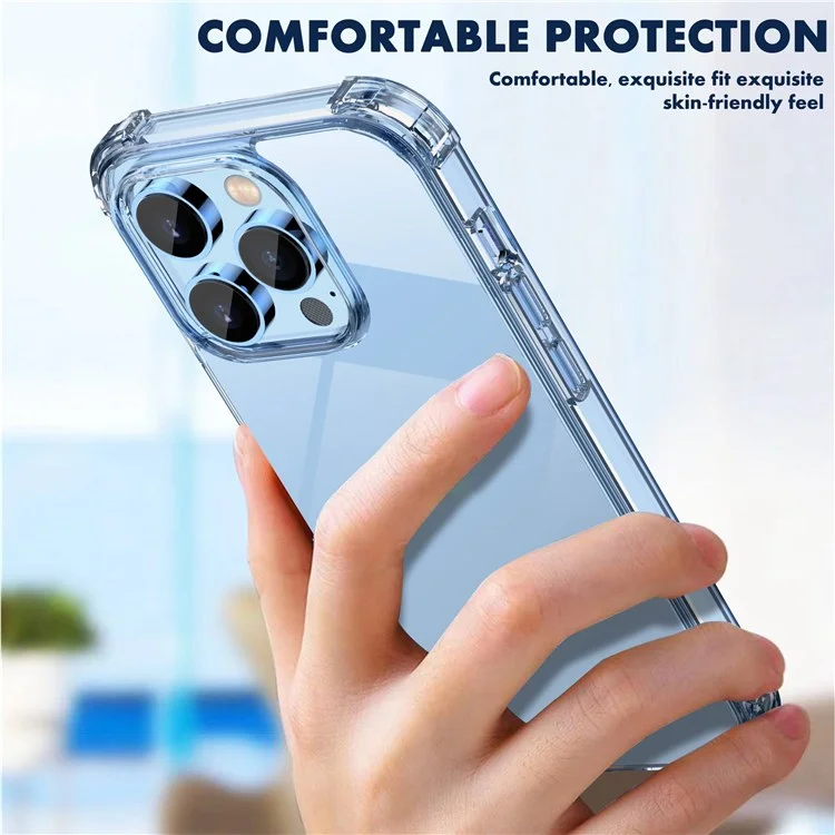 IPAKY For iPhone 14 Plus 6.7 inch Crystal Clear Phone Case Shockproof Back Cover Hard PC TPU Frame Protective Shell