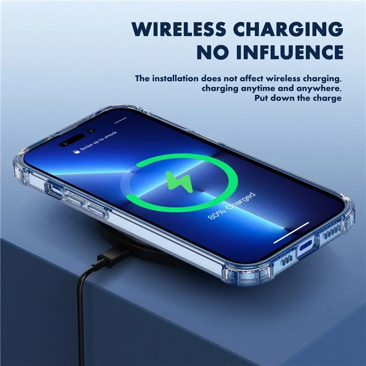 IPAKY For iPhone 14 Pro Max 6.7 inch Ultra Slim Drop-proof Phone Case Anti-scratch Hard PC TPU Frame Back Cover